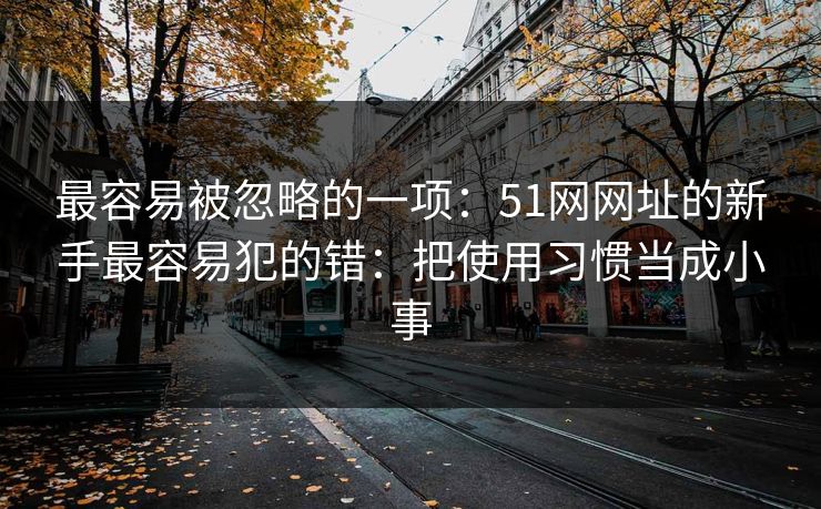 最容易被忽略的一项：51网网址的新手最容易犯的错：把使用习惯当成小事