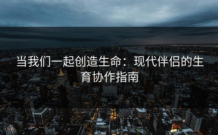 当我们一起创造生命：现代伴侣的生育协作指南