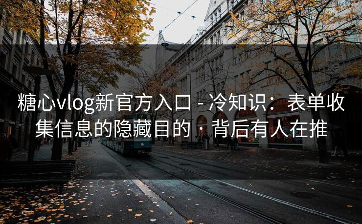 糖心vlog新官方入口 - 冷知识:表单收集信息的隐藏目的 · 背后有人在推